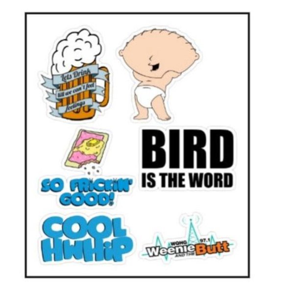 FAMILY GUY LAMINATED VINYL STICKERS #529